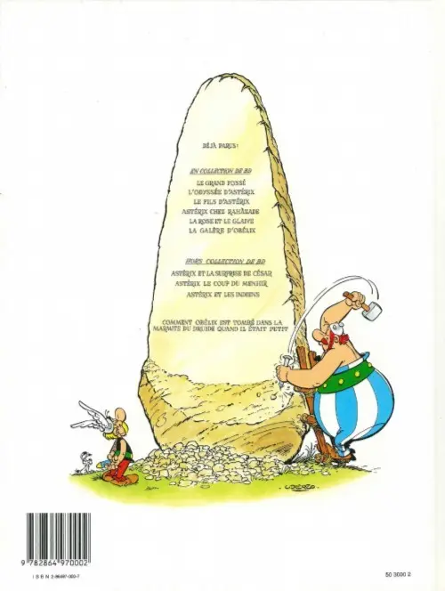 Verso de l'album Astérix Tome 25 Le grand Fossé
