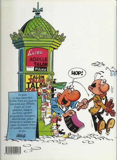 Verso de l'album Achille Talon Tome 40 Achille Talon et le monstre de l'Étang Tacule !