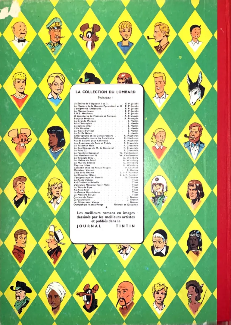 Verso de l'album Michel Vaillant Tome 2 Le pilote sans visage