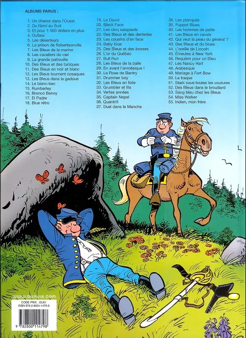 Verso de l'album Les Tuniques Bleues Tome 26 L'Or du Québec