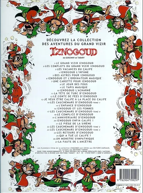 Verso de l'album Iznogoud Tome 21 Le piège de la sirène