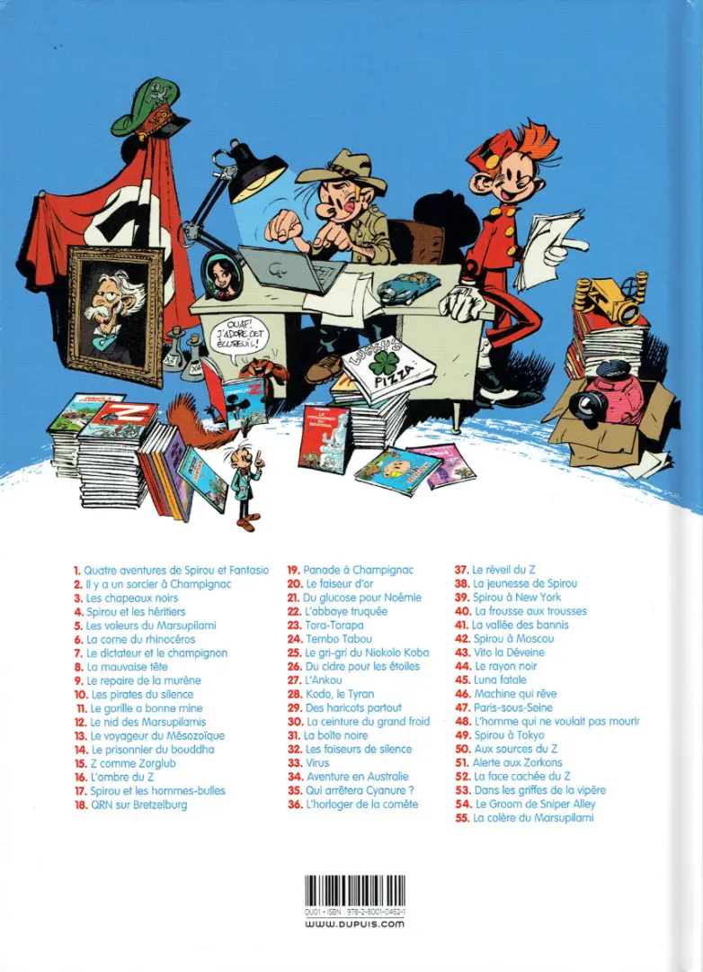 Verso de l'album Spirou et Fantasio Tome 26 Du cidre pour les étoiles