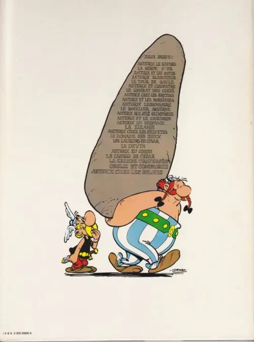 Verso de l'album Astérix Tome 19 Le devin