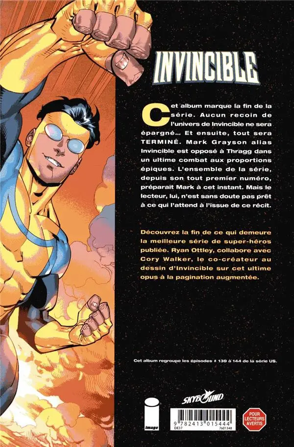 Verso de l'album Invincible Tome 25 La Fin de tout (Seconde partie)