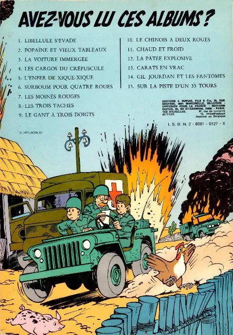 Verso de l'album Gil Jourdan Tome 12