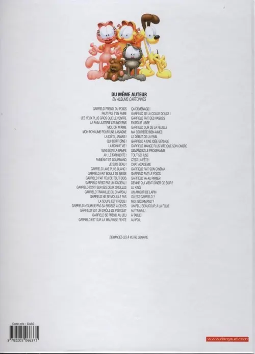 Verso de l'album Garfield Tome 46 Moi, gourmand ?