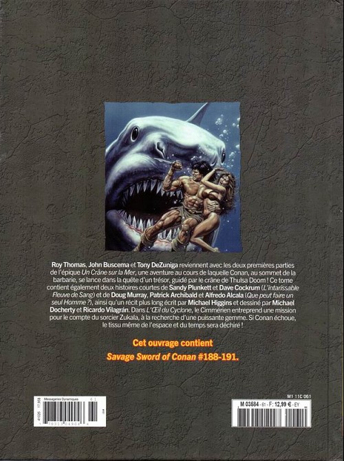 Verso de l'album The Savage Sword of Conan - La Collection Tome 61 Un crâne sur la mer