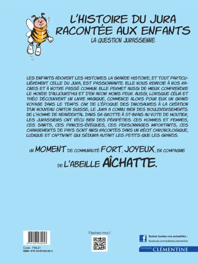 Verso de l'album L'histoire du Jura raconté aux enfants Tome 1 Le Contexte jurassien
