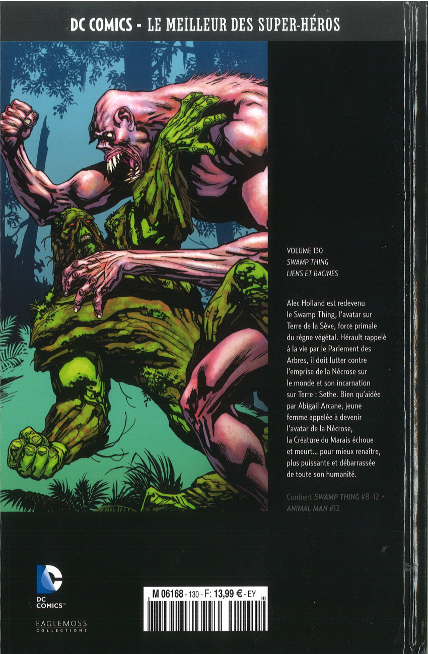 Verso de l'album DC Comics - Le Meilleur des Super-Héros Volume 130 Swamp Thing - Liens et Racines