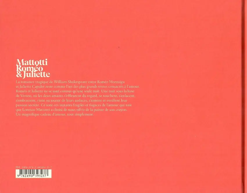 Verso de l'album Roméo & Juliette