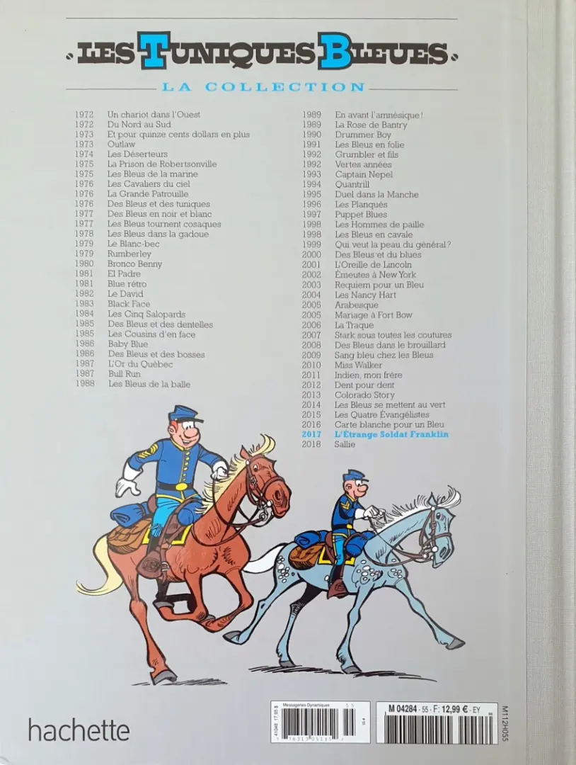 Verso de l'album Les Tuniques Bleues La Collection (Hachette) Tome 55 L'étrange soldat Franklin