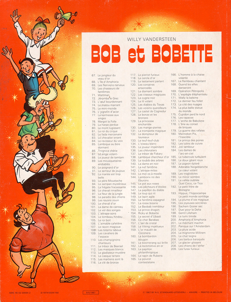 Verso de l'album Bob et Bobette Tome 149 Le lapin agile