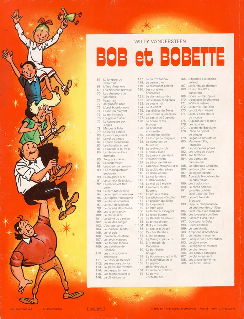 Verso de l'album Bob et Bobette Tome 149 Le lapin agile