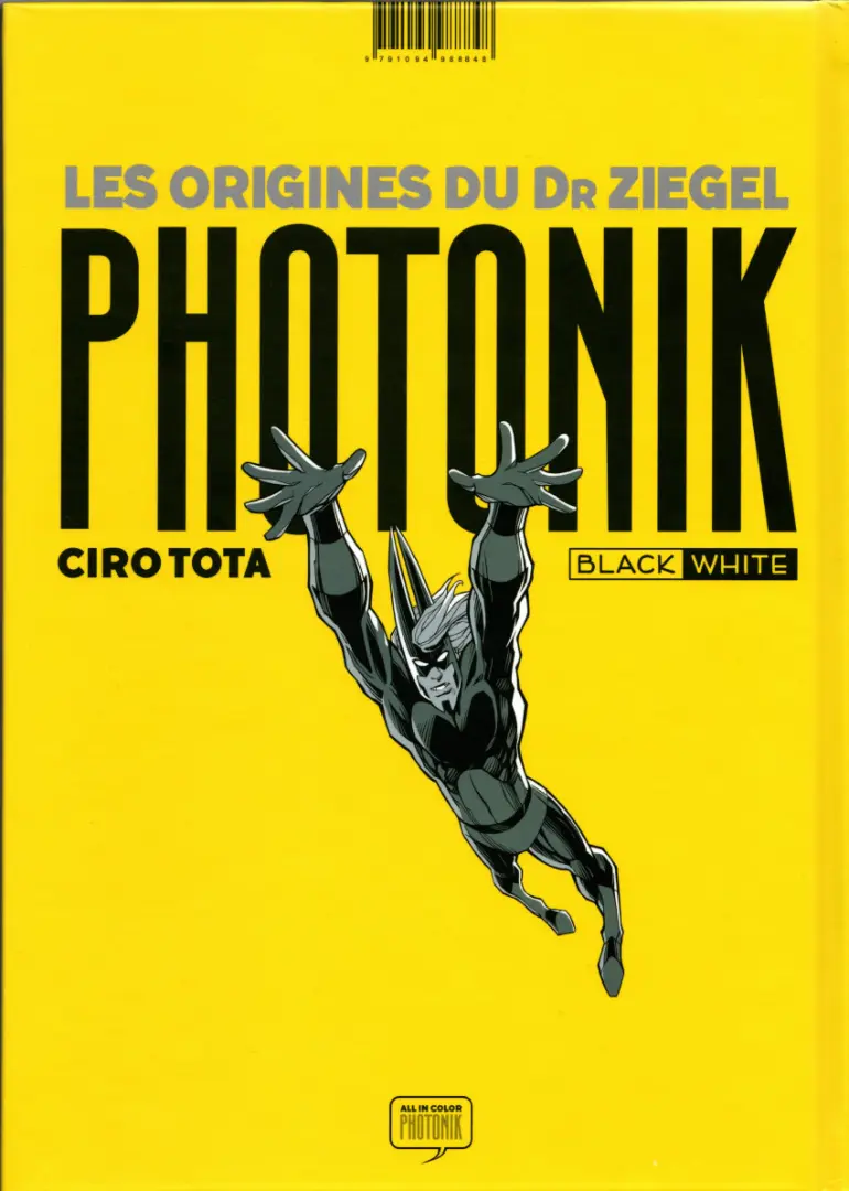 Verso de l'album Photonik Les origines du Dr Ziegel