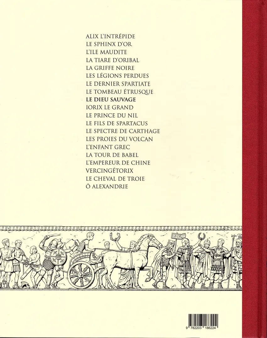 Verso de l'album Alix Tome 9 Le dieu sauvage