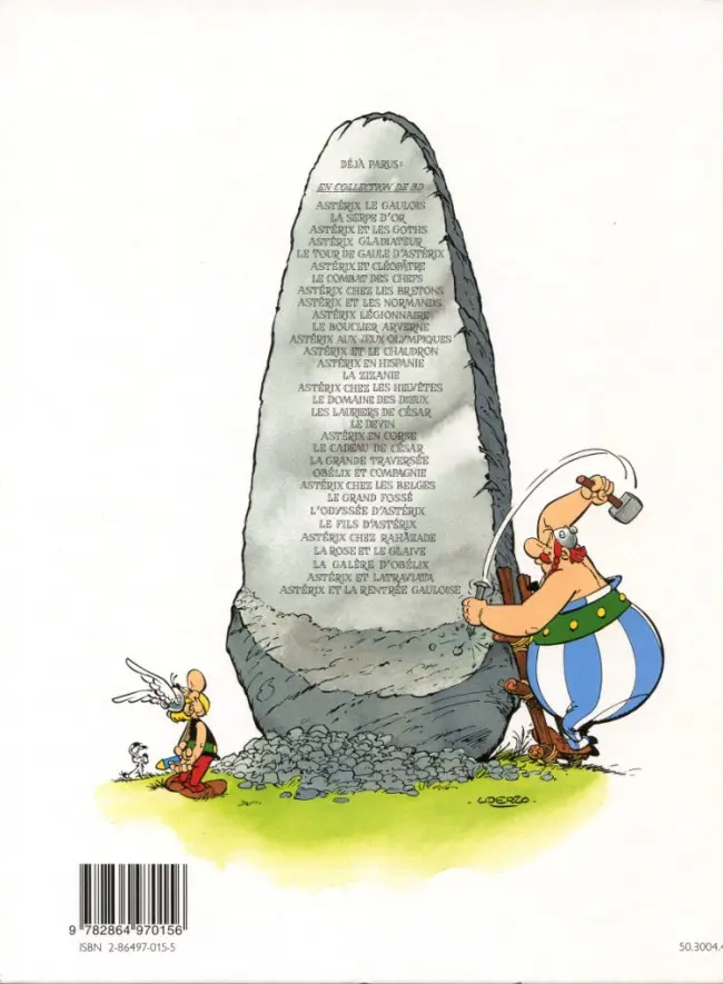 Verso de l'album Astérix L'Album du film La surprise de César