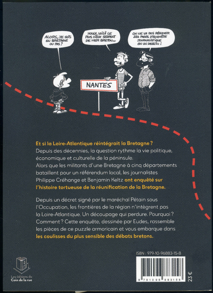 Verso de l'album La frontière bretonne Une enquête inédite sur la réunification de la Bretagne