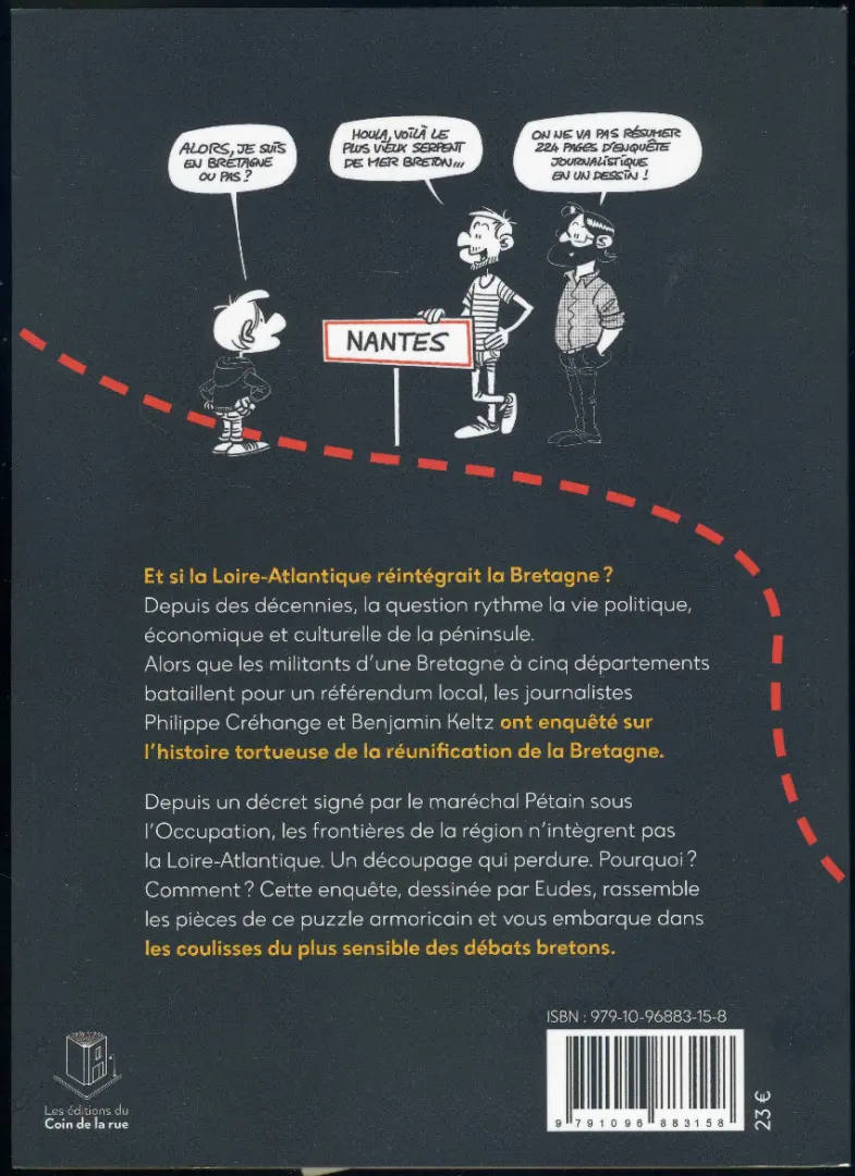 Verso de l'album La frontière bretonne Une enquête inédite sur la réunification de la Bretagne