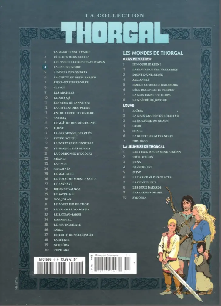 Verso de l'album Thorgal - La collection Tome 4 La galère noire