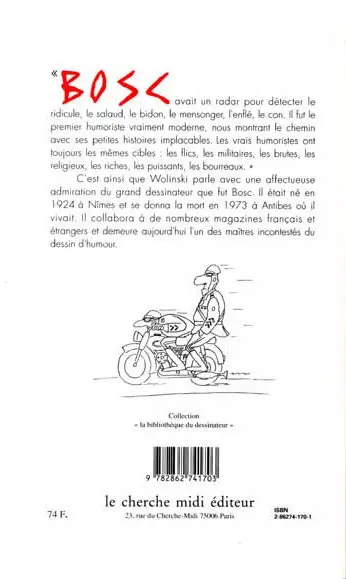 Verso de l'album Dessins inédits