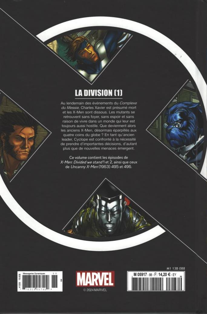 Verso de l'album X-Men - La Collection Mutante Tome 88 La Division