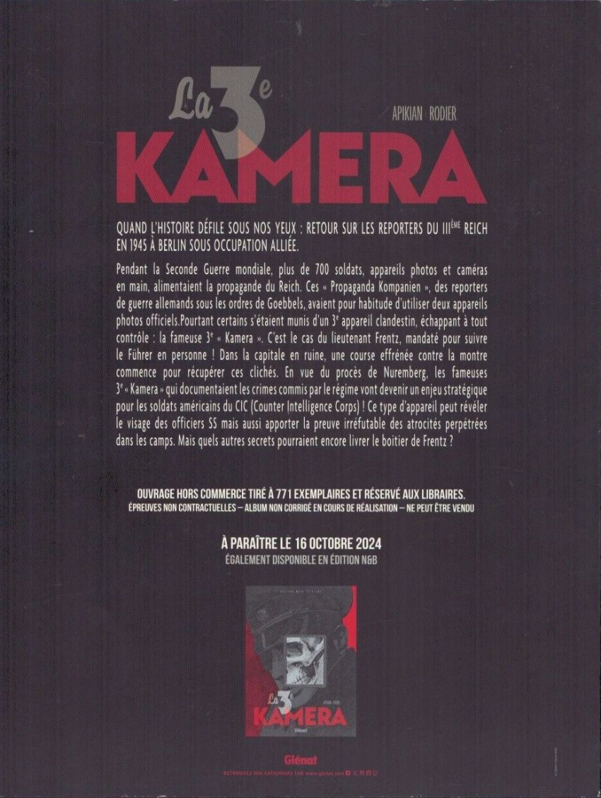 Verso de l'album La 3e Kamera