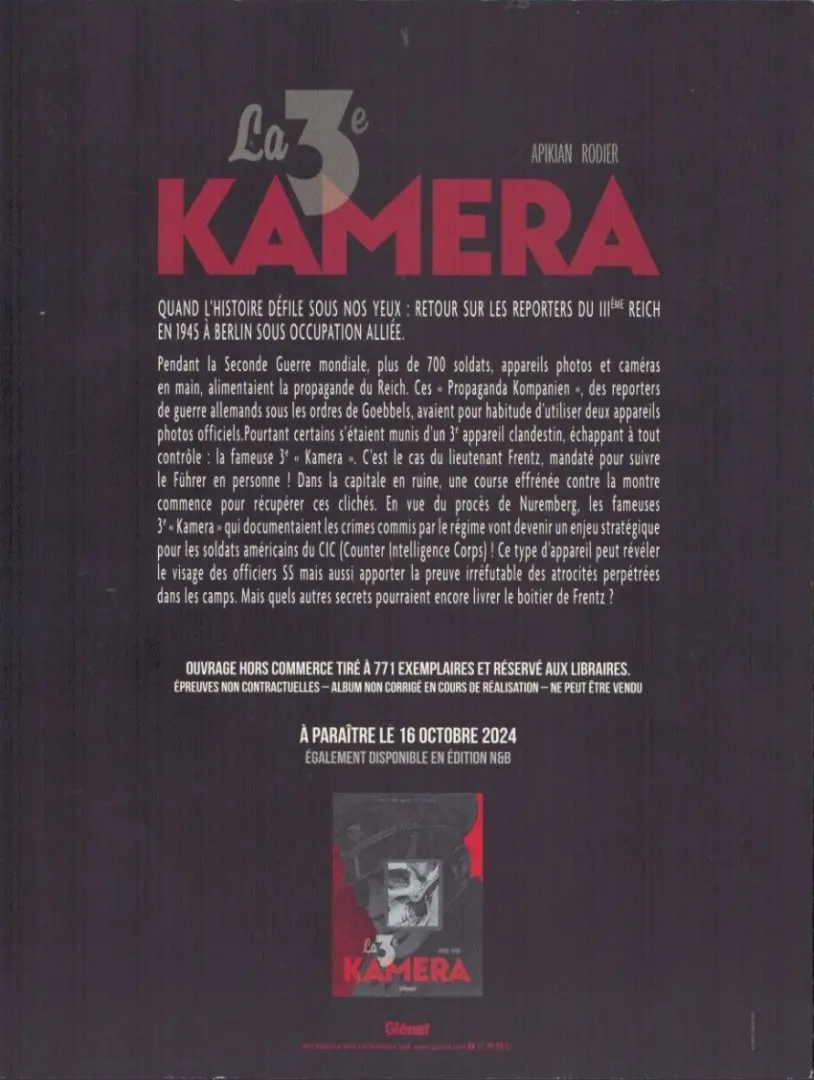 Verso de l'album La 3e Kamera