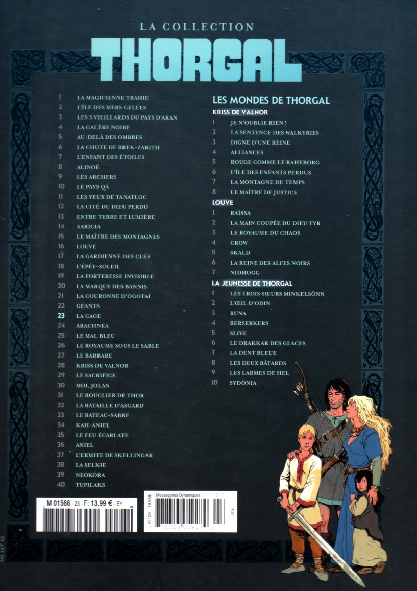 Verso de l'album Thorgal Tome 23 La cage