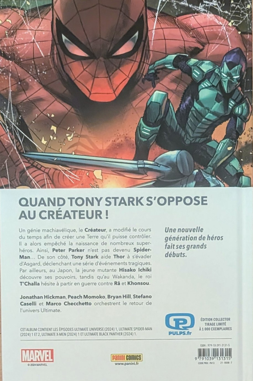 Verso de l'album Ultimate Universe Tome 01