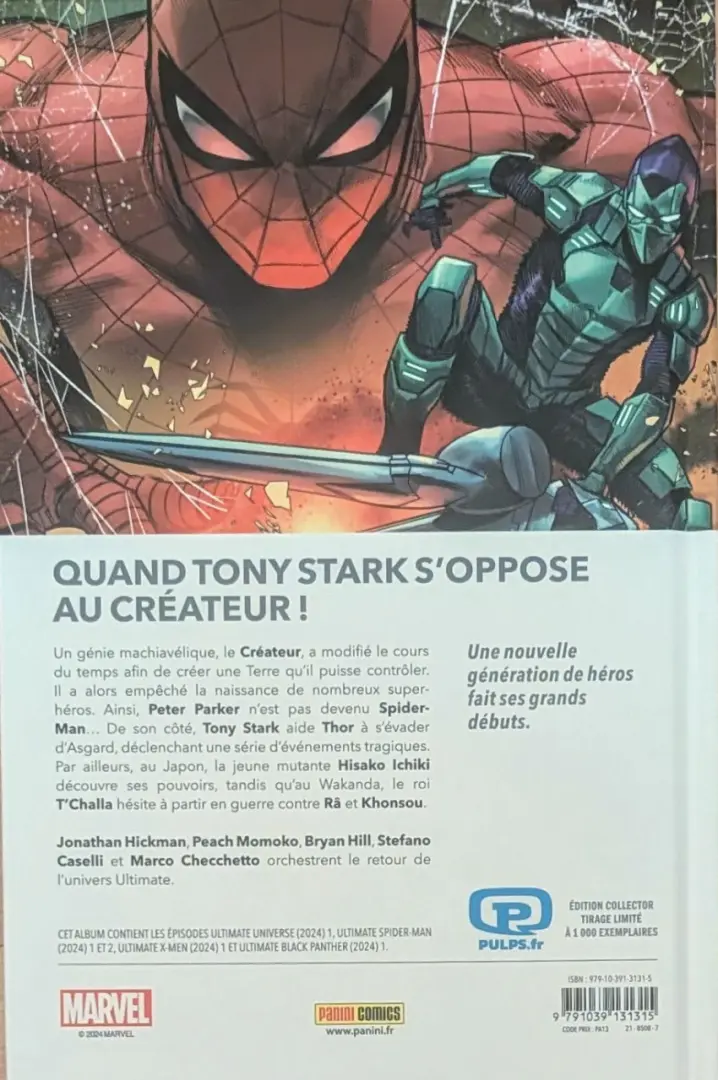 Verso de l'album Ultimate Universe 01