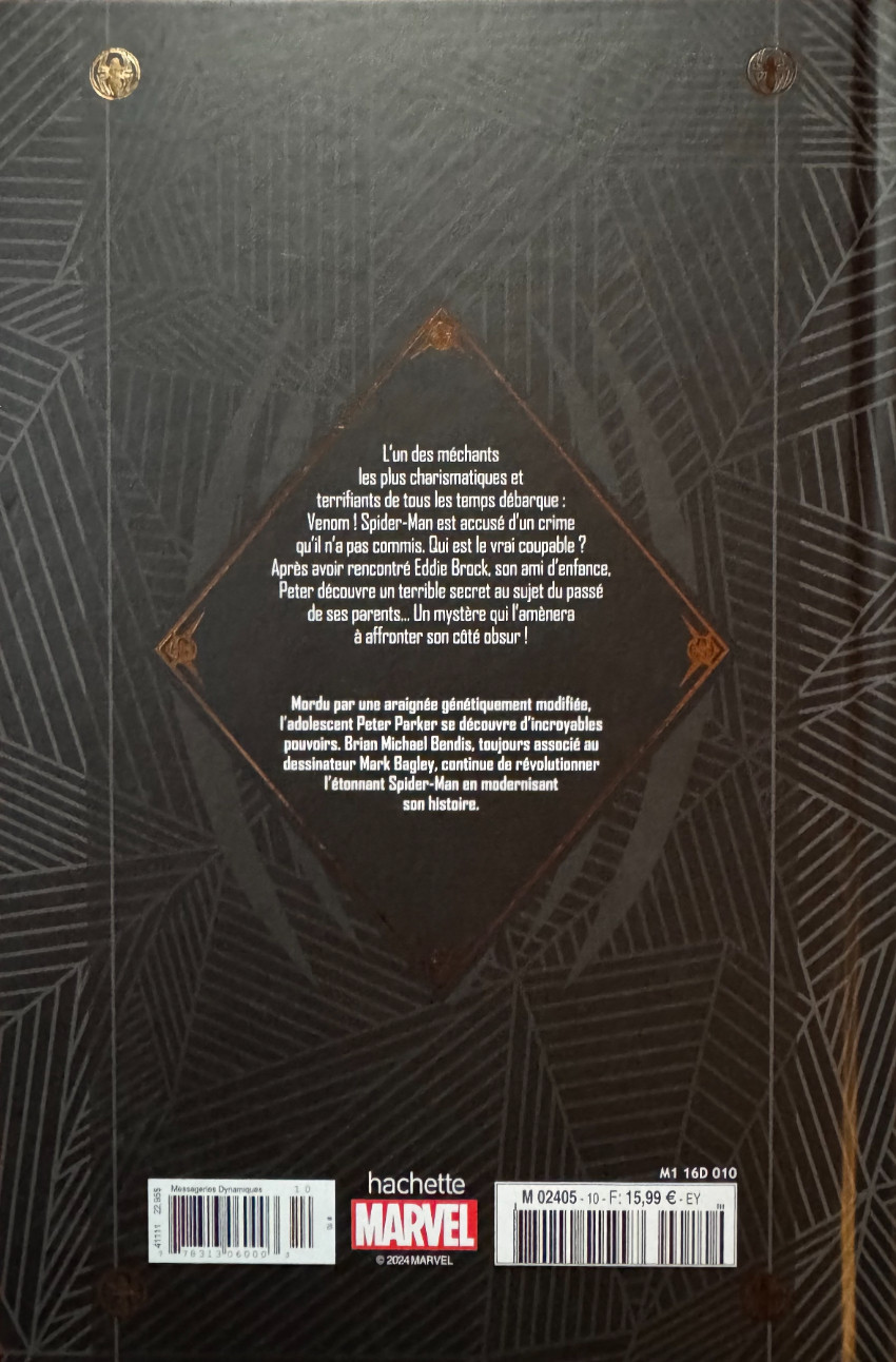 Verso de l'album Marvel Ultimate 10 Spider-Man - Venom
