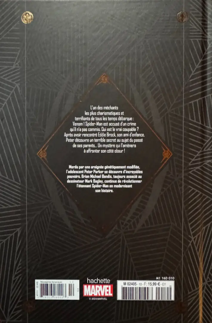 Verso de l'album Marvel Ultimate 10 Spider-Man - Venom