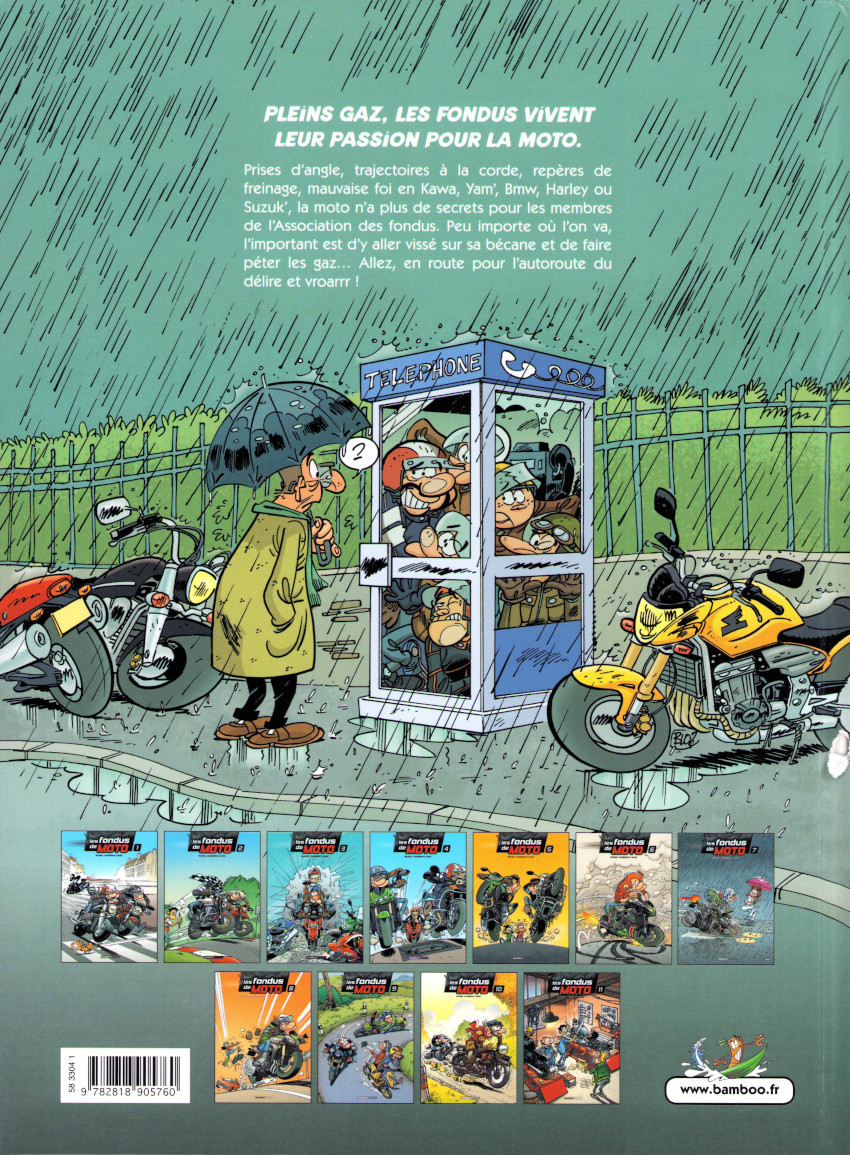 Verso de l'album Les fondus de moto Tome 3