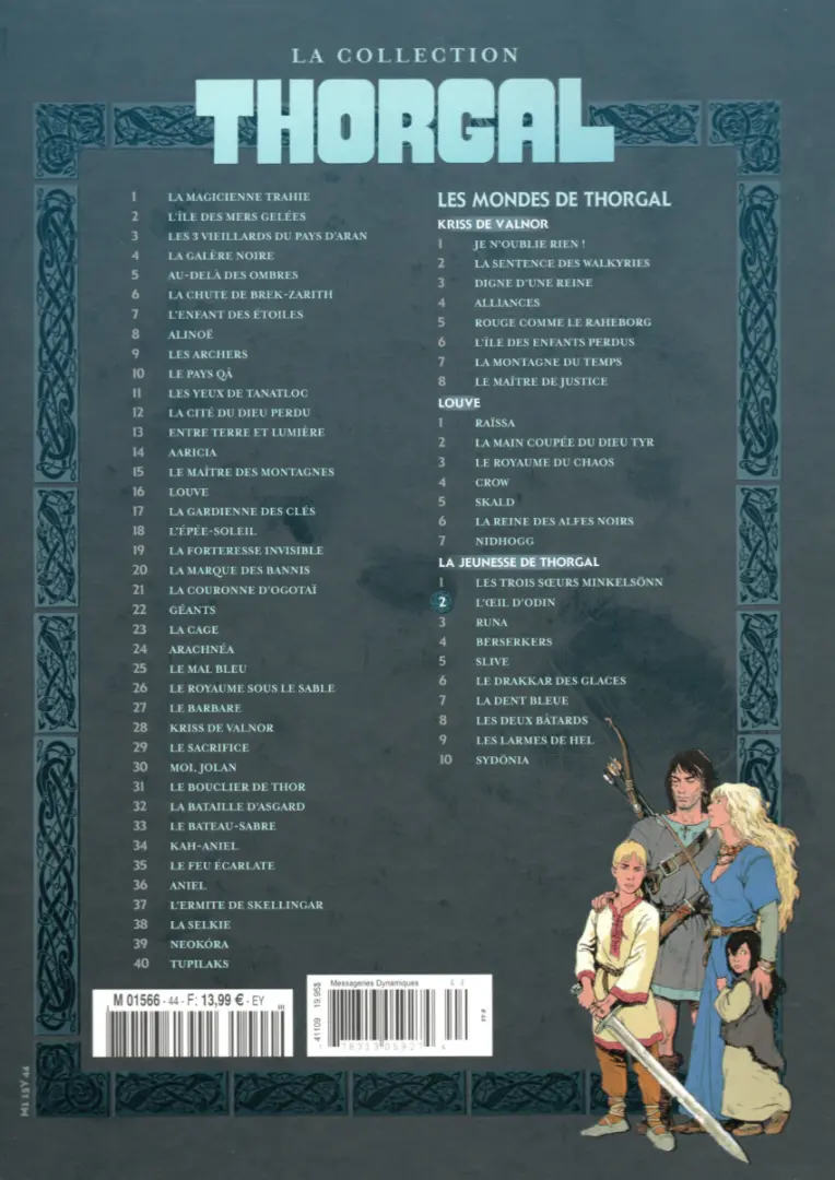 Verso de l'album Thorgal - La collection Tome 44 L'œil d'Odin
