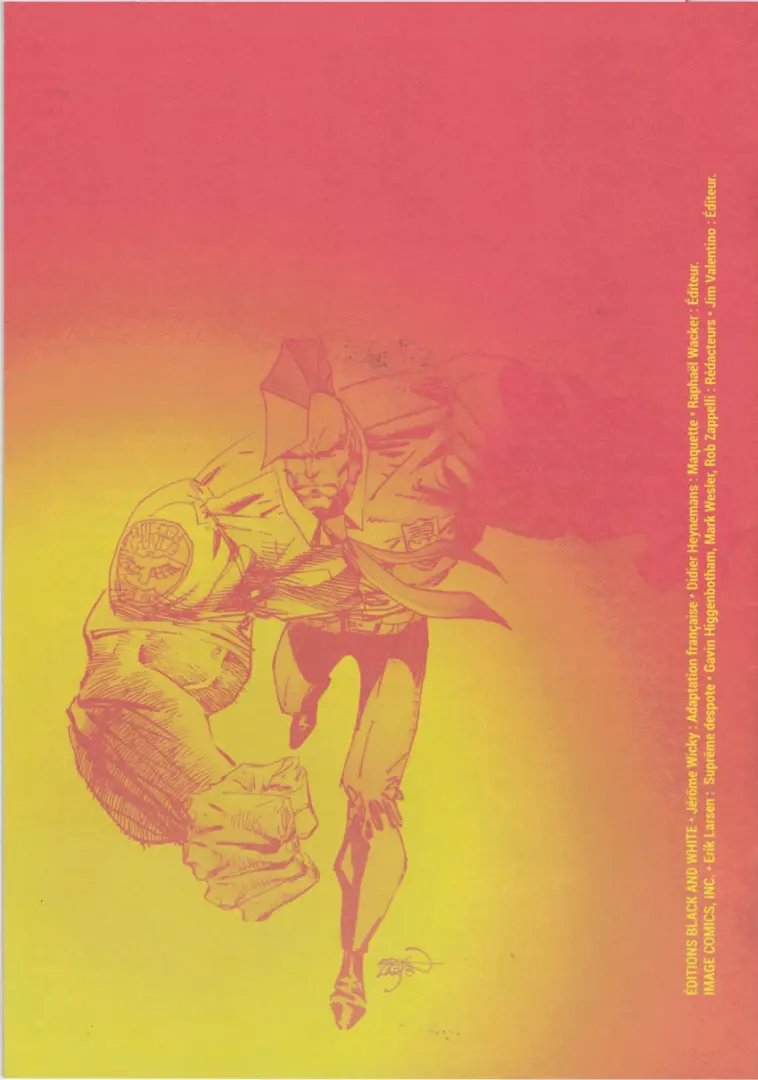 Verso de l'album Savage Dragon Index 1992 - 1995