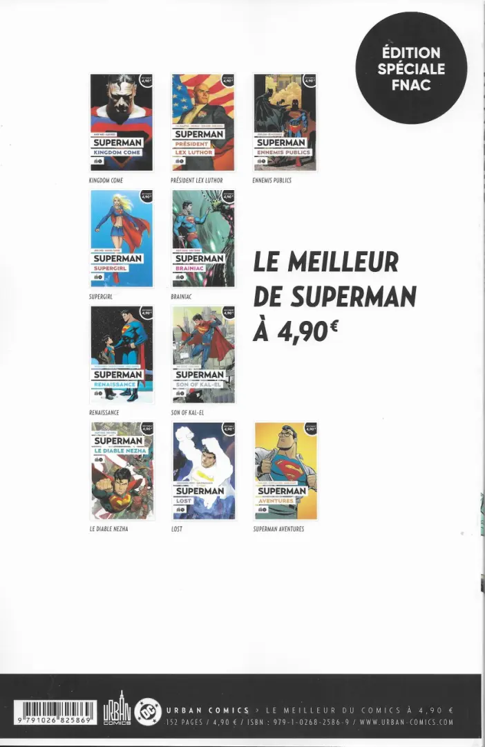 Verso de l'album Le meilleur de Superman 4 Supergirl