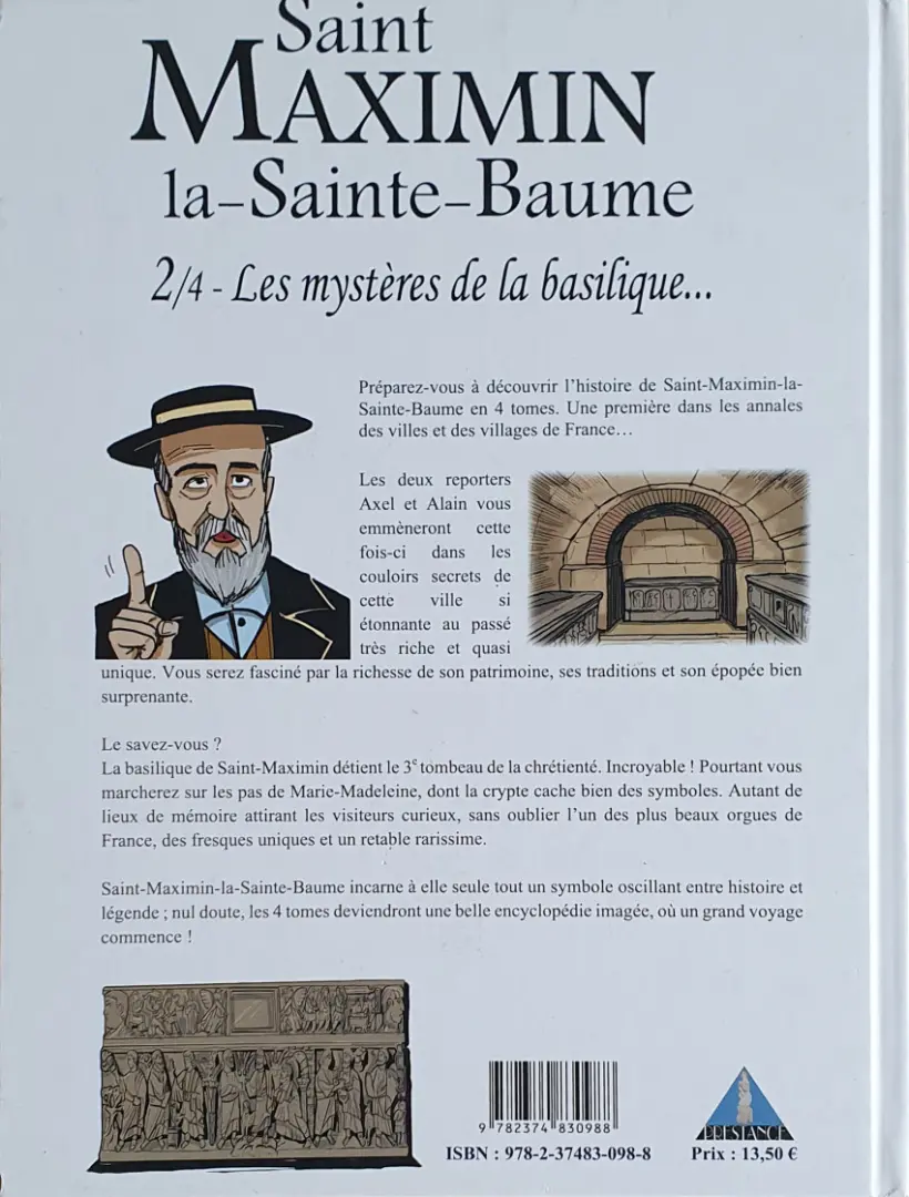 Verso de l'album Saint-Maximin-la-Sainte-Baume 2/4 Les mystères de la basilique