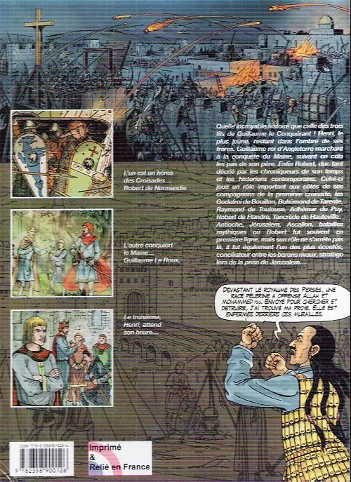 Verso de l'album Les Fils de Guillaume Tome 2 Le retour du Croisé