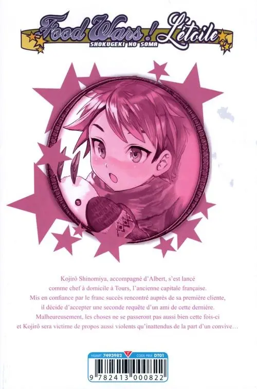 Verso de l'album Food Wars ! L'étoile 4