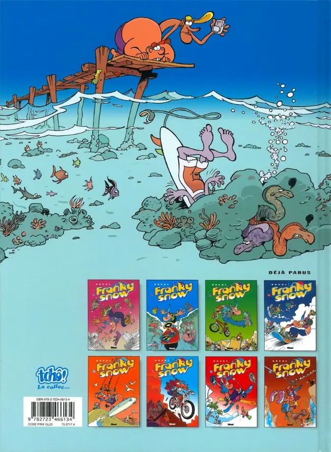 Verso de l'album Franky Snow Tome 9 Surf Paradise Club