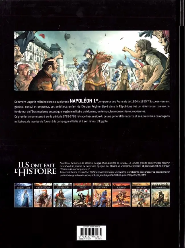 Verso de l'album Ils ont fait l'Histoire Tome 5 Napoléon - Tome 1/3