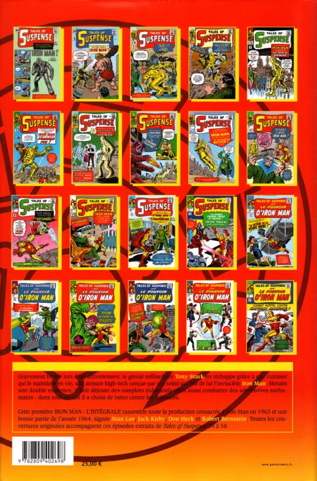 Verso de l'album Iron Man - L'Intégrale Tome 1 1963-1964