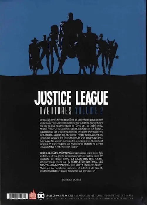 Verso de l'album Justice League Aventures Volume 2