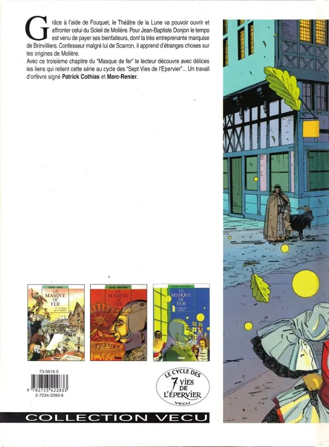 Verso de l'album Le Masque de fer Tome 3 Blanches colombes