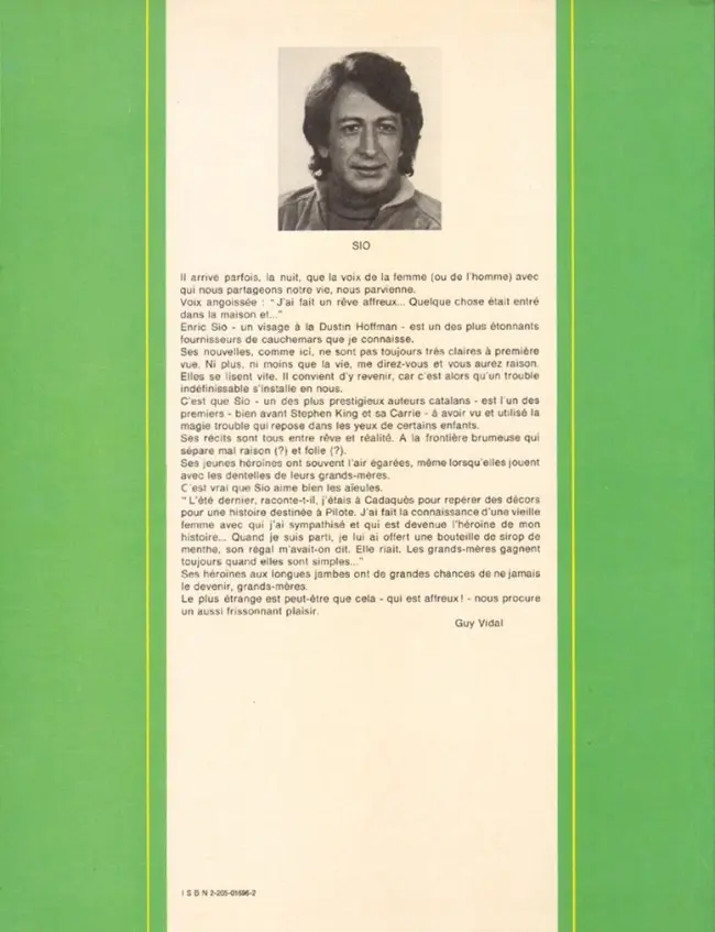 Verso de l'album Mes peurs