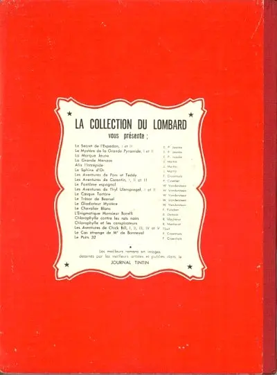 Verso de l'album Alix Tome 2 Le Sphinx d'or