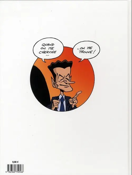 Verso de l'album Où est Sarko ? Où est Sarko? Edition 2017