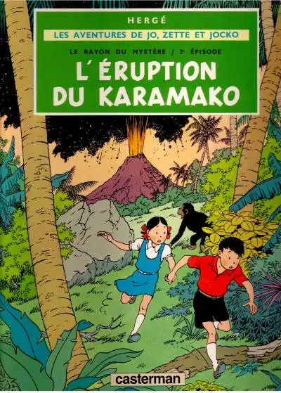 Couverture de l'album Les Aventures de Jo, Zette et Jocko Tome 4 Le Rayon du Mystère 2e épisode, L'éruption du Karamako