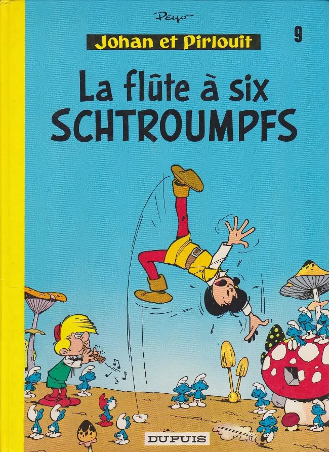 Couverture de l'album Johan et Pirlouit Tome 9 La flûte à six schtroumpfs