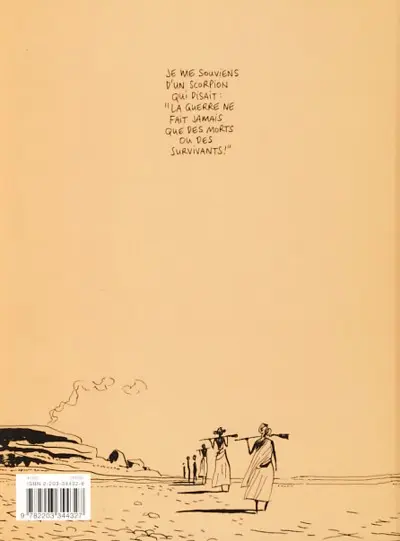 Verso de l'album Les Scorpions du Désert Tome 5 Le chemin de fièvre